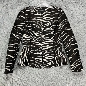 Lafayette 148 New York Jacket Women's 4 Animal Print Glam Career Office Mob Wife - Picture 1 of 10