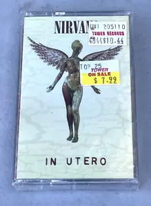 Nirvana In Utero Cassette Tape NEW Sealed Genuine Vintage Kurt Cobain Grunge - Picture 1 of 6