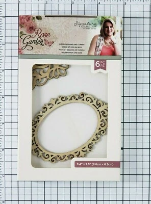 Colección Rose Garden de Crafters Companion marco y esquinas de madera Foto 1 de 4