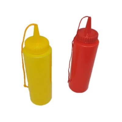 NOVELTY GIANT Ketchup & Mustard Fake Novelty Squirt Bottles Prank Joke Gag Gift