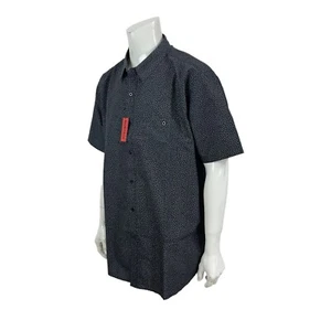 Montage Short Sleeve Shirt Black Micro Flower Mens Size 4XL - Picture 1 of 9