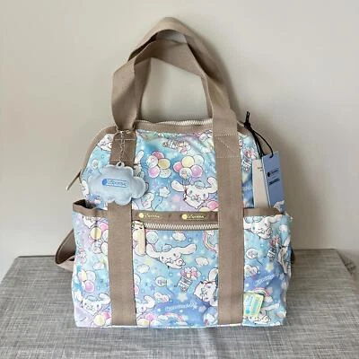 Lesportsac Cinnamoroll Double Trouble Backpack Travel Bag with Charm NWT   - Image 1 of 4
