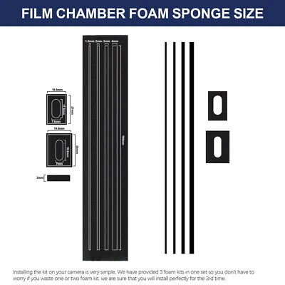 String/Strip Type Backdoor Light Seal Foam Sponge 3 Kits For Point Shoot Camera - Image 1 of 4