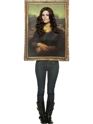 Disfraz Divertido Pintura Halloween Mona Lisa, Unisex, Adulto, Multicolor Talla Única Foto 1 de 4
