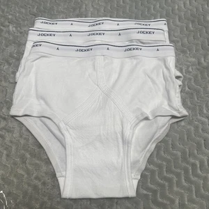 NUOVO 3 slip classico Jockey bianco intimo uomo taglia 34 RN#61683 invertito Y - Foto 1 di 3