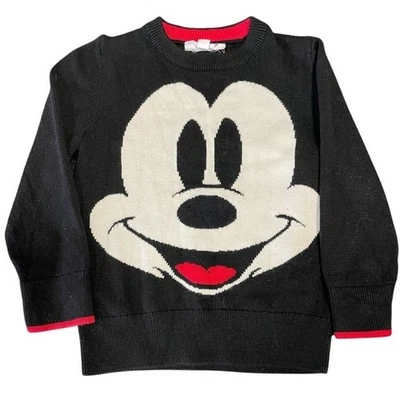 Suéter Baby Gap Disney Mickey Mouse Niño Pequeño Negro Rojo Talla 4 Años Foto 1 de 3