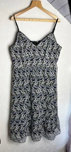 Debut Size 18 Floral Embroidered Midi Dress Cottagecore Occasion Summer - Picture 1 of 5
