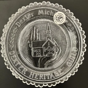 Helping Hands Dexter MI St Andrews Church Michigan UCC Pairpoint Glass Cup Plate - Picture 1 of 9