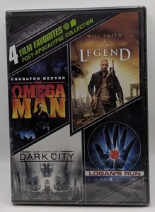 Post Apocalypse 4 Film DVD The Omega Man I Am Legend Logan's Run Dark City NEW - Foto 1 di 2