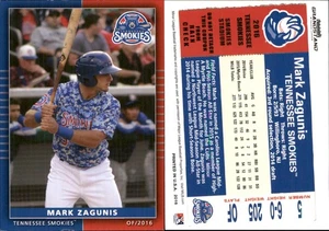 Mark Zagunis 2016 Grandstand Tennessee Smokies RC FREE SHIP *AutographDen* - Picture 1 of 1