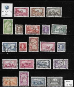 WC1_11174. MONACO. 1932-1937 LOUIS II & MONACO VIEWS set. Scott 110-130. Used - Picture 1 of 1