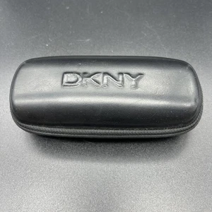 DKNY Eye Glass Case Black Zippered Semi-Hard Shell Case - Picture 1 of 5