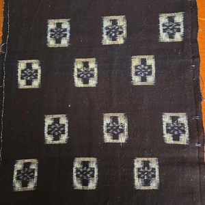 Lotto scarti tessuto vintage cotone Kasuri indaco shibori X98 33 6x130 cm invecchiati - Foto 1 di 5