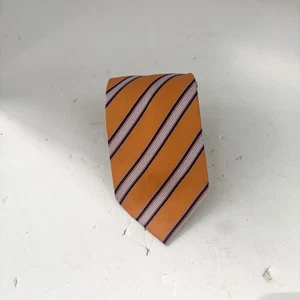 100% Pura Seta Seidenkrawatte orange, blau, lila, grau / Made it Italy / breit - Bild 1 von 4