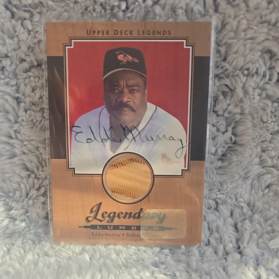 Autógrafos legendarios de madera 2001 Upper Deck Legends #SL-EM Eddie Murray Foto 1 de 2