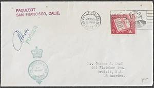 (22) AUSTRALIA - 1961 PAQUEBOT SHIP COVER. SS ORIANA. SIGNED BY PURSER - Bild 1 von 1