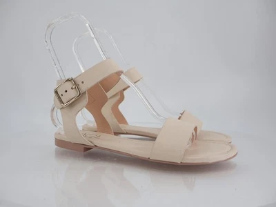 Женские летние сандалии AGL размер 41 11 кремовая слоновая кость кожа плоский ремешок на лодыжке - Изображение 1 из 4