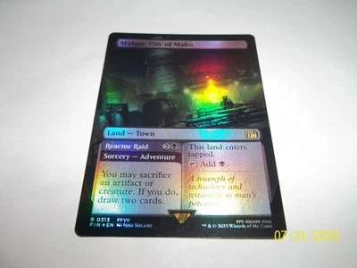 FOIL Midgar, City of Mako Borderless Foil  Final Fantasy x1 NM/LP - Image 1 of 2