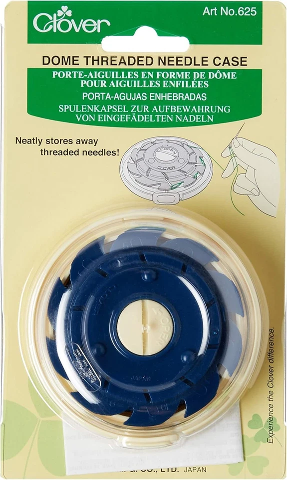 Clover Dome Threaded Needle Case Holds 10 Needles 625