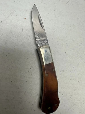 Navaja de Bolsillo Edgemark Cavalier 11-332 Acero Inoxidable Bloqueo Japón Hoja 1.75" De Colección Foto 1 de 4