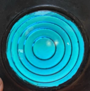 VINTAGE FORD LANTERN Light Lamp Jefferson 1 BLUE GLASS LENS Old CAR Truck - Picture 1 of 13