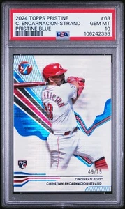 2024 Topps Pristine #63 Christian Encarnacion-Strand Rookie Blue /75 PSA 10 - Picture 1 of 2