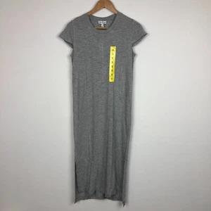 Abito maglietta donna midi Jessica Simpson grigio erica manica corta piccolo nuovo con etichetta - Foto 1 di 5
