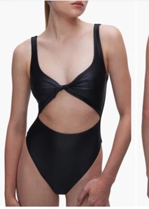 Good American New Womens Size 4 XL Black One Piece Swimsuit Cut Out New - Picture 1 of 8