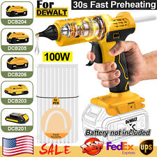 Cordless Hot Glue Gun Kit with 12 X Large Full Size Stick for DeWalt 20V Battery