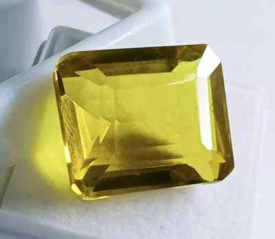 Brazilian Yellow Topaz Natural Emerald Cut 23.65 Ct EGL Certified Loose Gemstone - Image 1 of 4