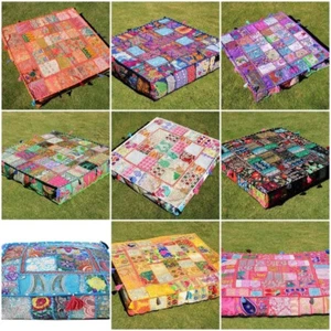 Cotton Large Patchwork Pillows Cushion Cover Embroidery Handmade All Color, Size - Picture 1 of 53