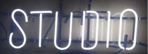 Studio Real Glass Neon Sign Wall Hanging Advertising Light Art Nightlight 19"x8" - Picture 1 of 1