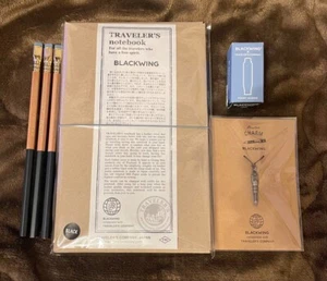 TRAVELER'S Notebook BLACKWING Black Traveler's Factory Limited Edition set of 4 - Picture 1 of 6