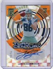 Luke Schoonmaker 2023 Elite Turn of the Century Autographs Orange /99