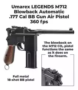 Umarex Legends M712 Blowback Broom Handle .177 Caliber Full Auto FREE BB’s!!!!!! - Picture 1 of 8