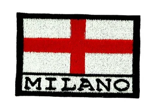 FLAGGE PATCH PATCH PATCH MILANO MILAN CITY ITALIEN für RUCKSACK AUFBÜGELN BESTICKT - Bild 1 von 1