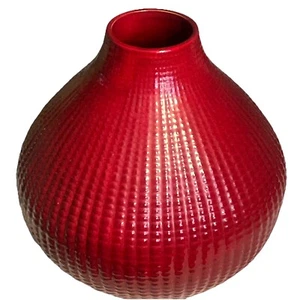 Jarrón con textura roja Cajón y barril Portugal - Imagen 1 de 4