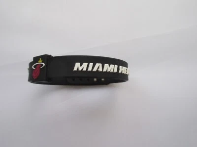 Basketball Team  MIAMI HEAT   Bracelet Silicone Wristband Rubber Hand Ring  - Image 1 of 3
