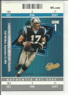 2004 Fleer Authentix #12 Jake Delhomme Carolina Panthers - Image 1 of 2