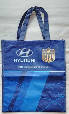 NFL Hyundai Reusable Grocery Tote Shopping Bag Official Sponsor 13.5"x15.5"x6.75 Cover
