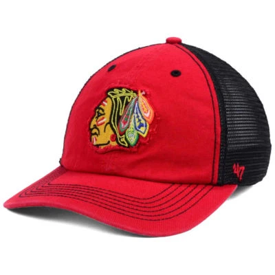 Chicago Blackhawks NHL Taylor Closer Cap Hat Lid Retro Winter Classic Mesh Men's - Image 1 of 4