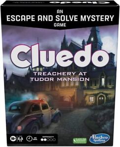 Hasbro Gaming, Cluedo Board Game Treachery at Tudor Mansion, Escape Room Game, 