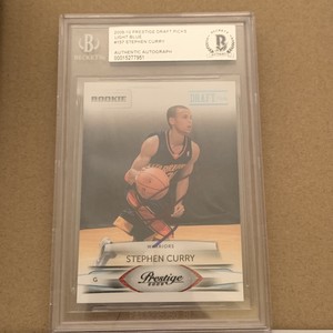 Stephen Curry 2009 Prestige Draft Picks Light Blue /999 Rookie Auto Autograph