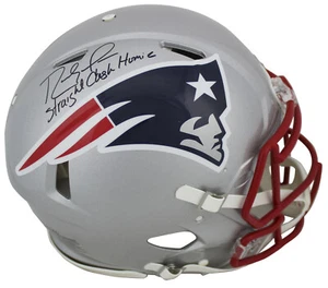 Patriots Randy Moss "Straight Cash Homie" Signed Proline F/S Speed Helmet BAS - Picture 1 of 3