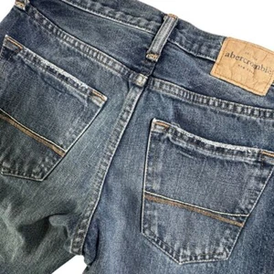 Abercrombie Baxter Low Rise Slim Boot Cut Jeans Boys 12 Button Fly Medium Wash - Picture 1 of 9