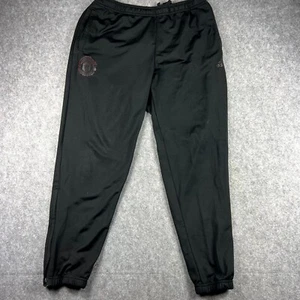 Pantalones de fútbol Manchester United FC Adidas para hombre talla XL negro con cordón - Imagen 1 de 9