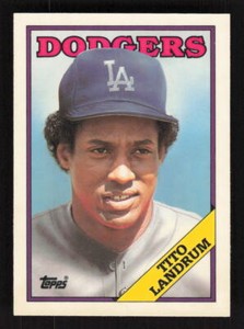 1988 Topps Tiffany Set-Break #581 Tito Landrum  Los Angeles Dodgers