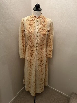 B Cohen I. Magnin Vintage Maxi Dress Caftan in Metallic Python Snakeskin Print - Image 1 of 4