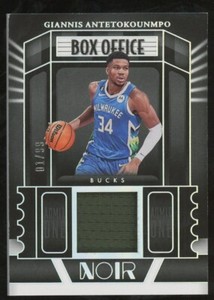 2022-23 Panini Noir Giannis Antetokounmpo Game Worn Jersey 1/99