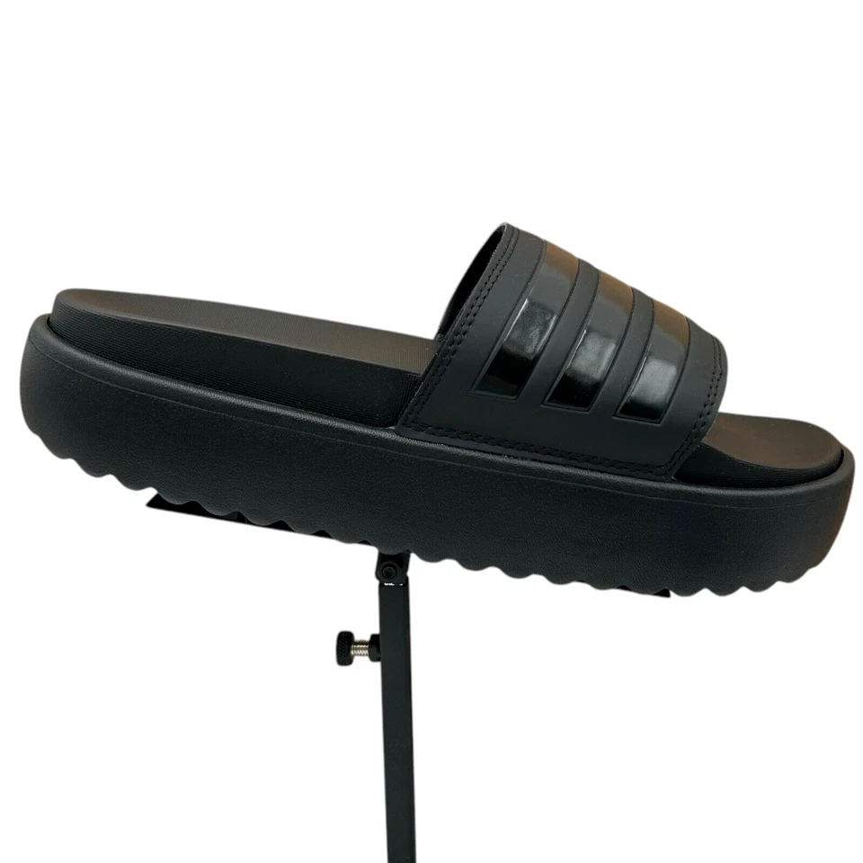 adidas Adilette Platform Slide Sandals Women’s Size 9-10 Black - Comfort & Style